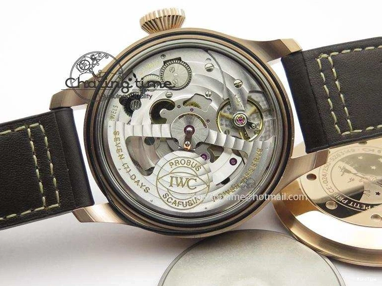 MIROTIME 1223 Big Pilot IW500909 RG ZF 1:1 Best Edition Le Petit Prince On Brown Leather Strap A Breathable 7293